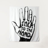 Praat met de hand wandkleed (Voorkant)