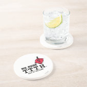 Praat met de hand zandsteen onderzetter (Zijkant)