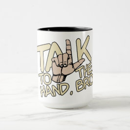 Praat met de handmatige mok - kies stijl, kleur