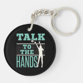 Praat met de Hands Volleyball Player Blocker Sleutelhanger (Achterkant)