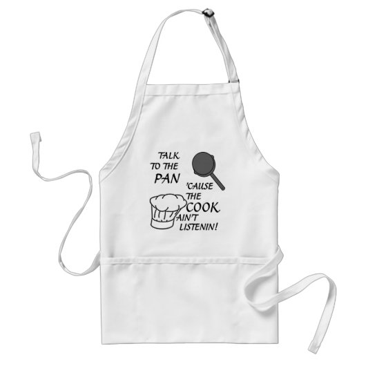 Praat met de pan Apron Standaard Schort (Voorkant)