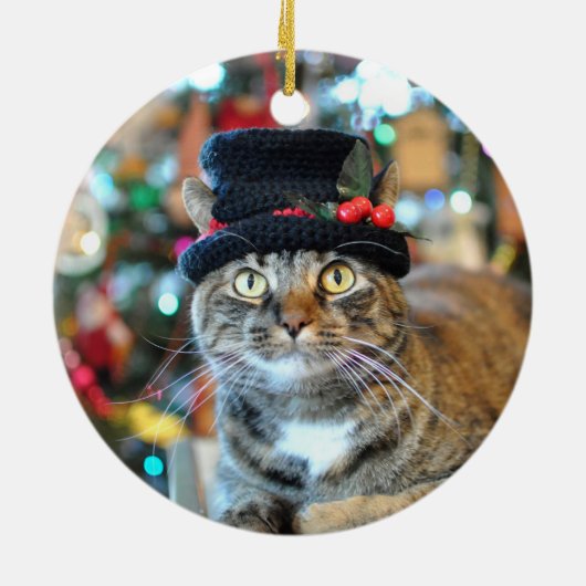 Praat met de Paw 2015-kerstversiering (ontwerp 1) Keramisch Ornament (Achterkant)