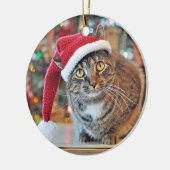 Praat met de Paw 2015-kerstversiering (ontwerp 2) Keramisch Ornament (Links)