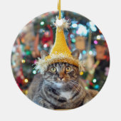 Praat met de Paw 2015-kerstversiering (ontwerp 2) Keramisch Ornament (Achterkant)