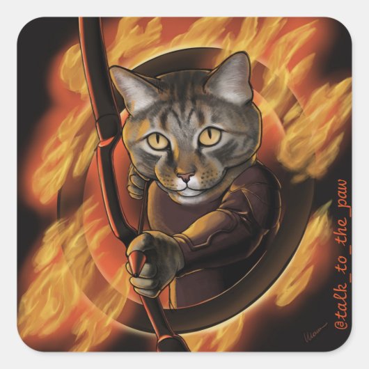 Praat met de Paw Custom Art Stickers (Voorkant)