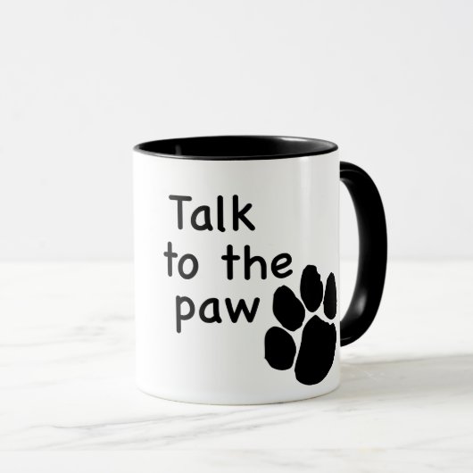 Praat met de Paw-mok Mok (Voorkant rechts)