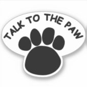 Praat met de Paw Sticker (Voorkant)