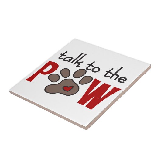 Praat met de Paw Tegeltje (Zijkant)