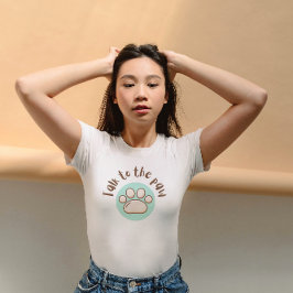 Praat met de poot geïllustreerde minimalistische k t-shirt