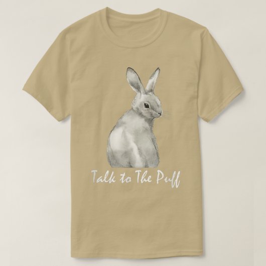 Praat met de Puff Cute Bunny Funny Easter T-shirt (Design voorkant)
