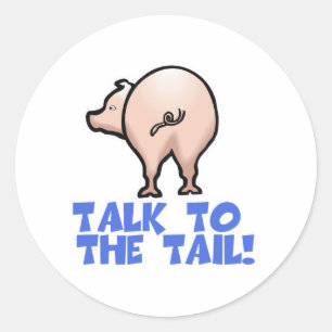 Praat met de staart Knorretje Varken Ronde Sticker
