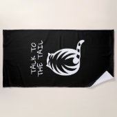 Praat met de staart leuk gestreept kat zwart stran strandlaken (Voorkant)