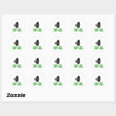 Praat met de staart stinkdier ronde sticker (Vel)