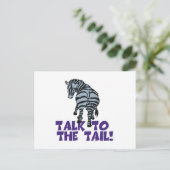 Praat met de Staart Zebra Briefkaart (Staand voorkant)