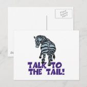 Praat met de Staart Zebra Briefkaart (Voorkant / Achterkant)