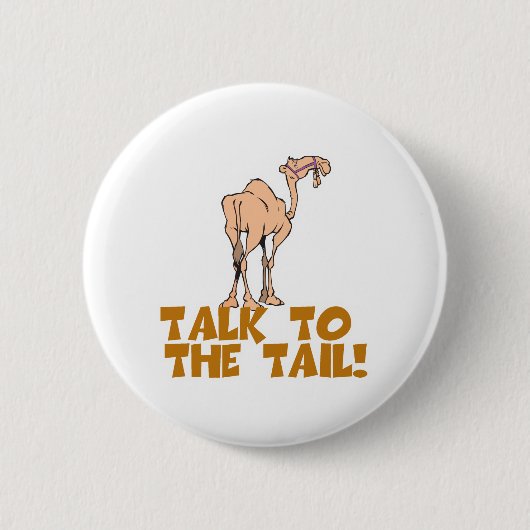 Praat met de Tail Camel Ronde Button 5,7 Cm (Voorkant)