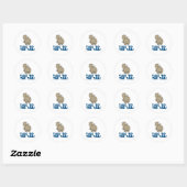 Praat met de Tail Hippo Ronde Sticker (Vel)