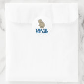 Praat met de Tail Hippo Ronde Sticker (Tas)