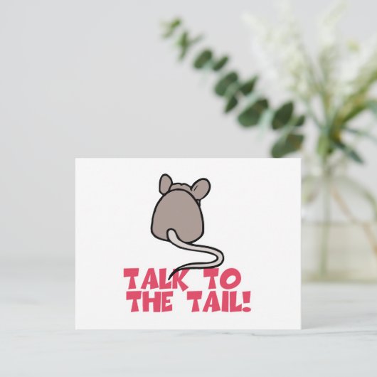 Praat met de Tail Mouse Briefkaart (Staand voorkant)