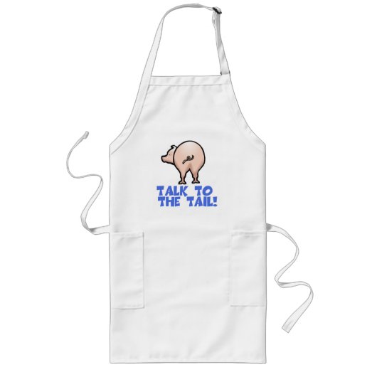 Praat met de Tail Piggy Pig Lang Schort (Voorkant)