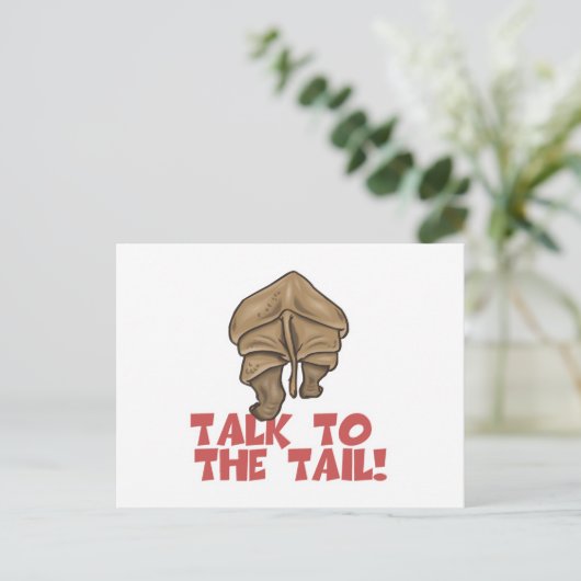 Praat met de Tail Rhino Briefkaart (Staand voorkant)