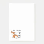 Praat met de Tail Welsh Corgi Post-it® Notes (Voorkant)