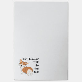 Praat met de Tail Welsh Corgi Post-it® Notes