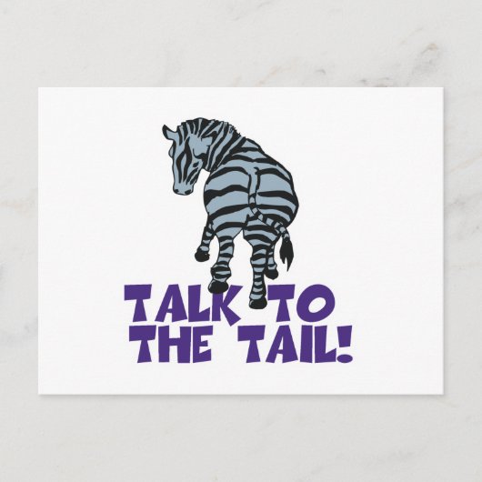 Praat met de Tail-Zebra Briefkaart (Voorkant)