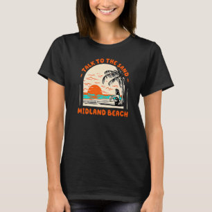 Praat met de zand - middenlandzee in New York. T-shirt