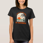 Praat met de zand St Michaels Beach maryland Ocean T-shirt (Voorkant)
