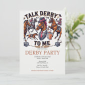 Praat met Derby naar Me Party Kaart (Staand voorkant)