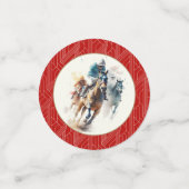 Praat met Derby Racehorses en Jockeys Red Confetti (Kleine voorkant)