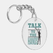 Praat met Funny Volleyball Middle Blocker Sleutelhanger (Voorkant Links)