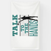 Praat met Funny Volleyball Middle Blocker Spandoek (Verticaal)