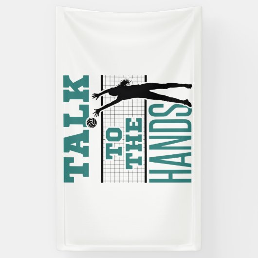 Praat met Funny Volleyball Middle Blocker Spandoek (Verticaal)