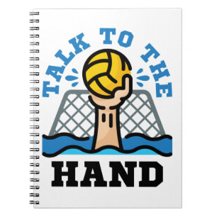 Praat met Hand Funny Water Polo Goalie Notitieboek
