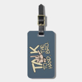 Praat met het handse aangepaste bagagelabel (Voorkant verticaal)