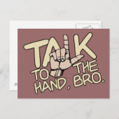 Praat met het handse aangepaste briefkaart (Voorkant / Achterkant)