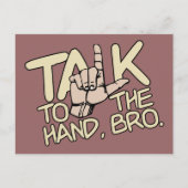 Praat met het handse aangepaste briefkaart (Voorkant)