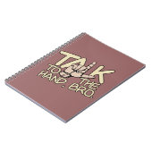 Praat met het handse aangepaste notitieboek (Linkerzijde)