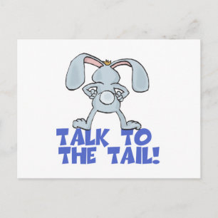 Praat met het Tail Bunny Rabbit Briefkaart