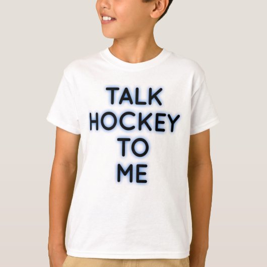 Praat met Hockey. T-shirt (Voorkant)