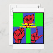 Praat met je handen! briefkaart (Voorkant / Achterkant)