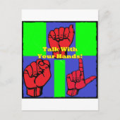 Praat met je handen! briefkaart (Voorkant)