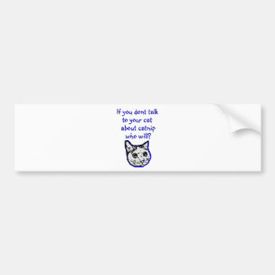 Praat met je kat over katje bumpersticker