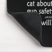Praat met je kat over wapensafety grap muismat (Hoek)