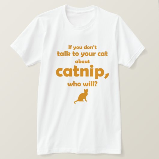 "Praat met je kat..." T-shirt (Design voorkant)