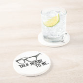 Praat met me kwaad. zandsteen onderzetter (Zijkant)