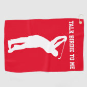 Praat met me over birdie golfhanddoek (Horizontaal)