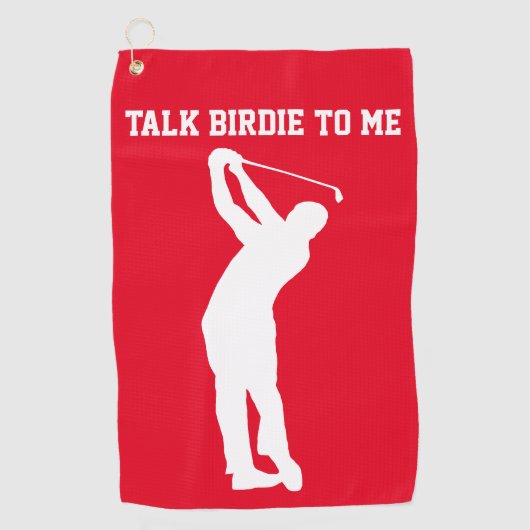 Praat met me over birdie golfhanddoek (Voorkant)